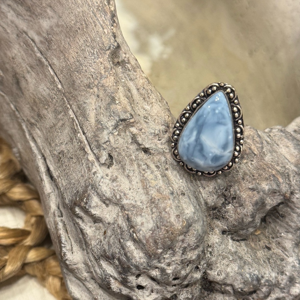 STERLING SILVER RING WITH STONE